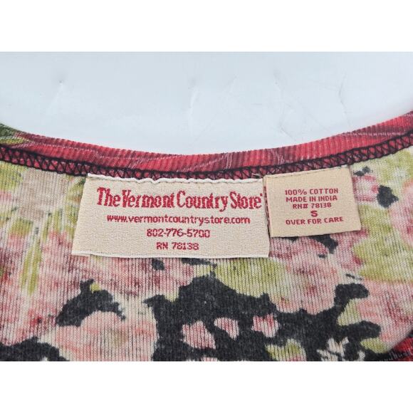 The Vermont Country Store Red Floral Top Size Small VTG - Picture 8 of 16